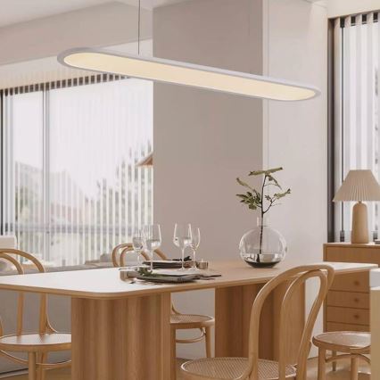 LED ljuskrona med textilsladd LED/24W/230V 4000K vit