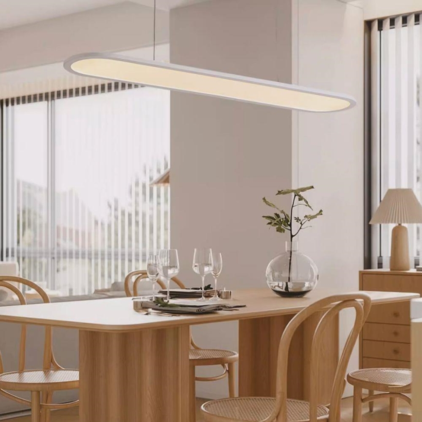 LED ljuskrona med textilsladd LED/24W/230V 4000K vit