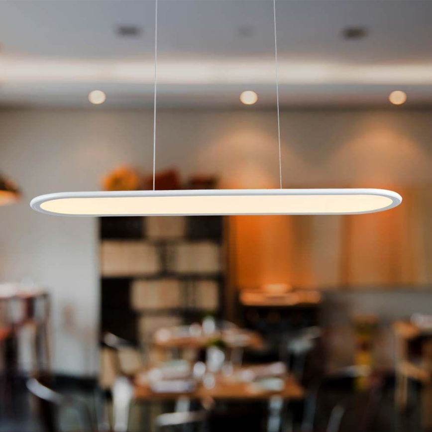 LED ljuskrona med textilsladd LED/24W/230V 4000K vit