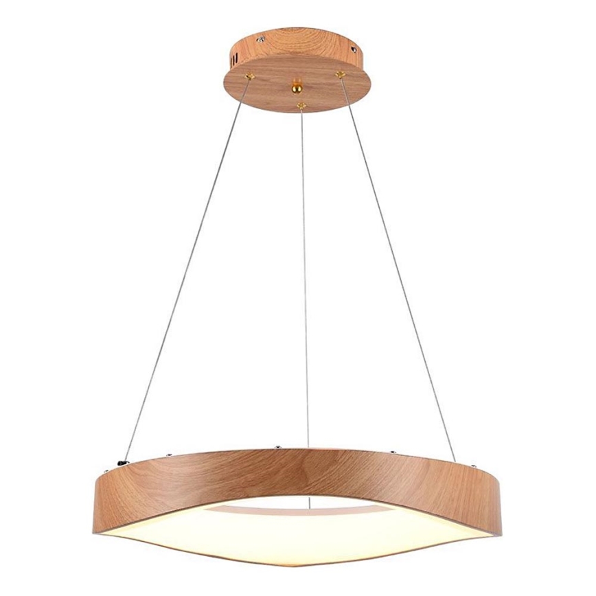 LED ljuskrona med textilsladd LED/25W/230V 3000K ø 50 cm brun