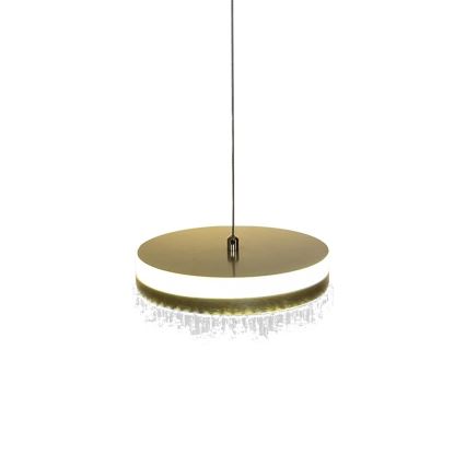 LED ljuskrona med textilsladd LED/25W/230V diameter 20 cm guld