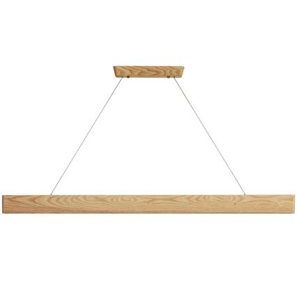 LED ljuskrona med textilsladd LED/26W/230V 4000K 150 cm ask/massivt trä