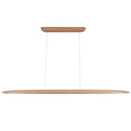 LED ljuskrona med textilsladd LED/26W/230V 4000K 150 cm bok/massivt trä