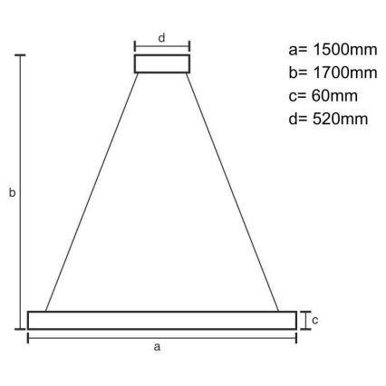 LED ljuskrona med textilsladd LED/26W/230V 4000K 150 cm bok/massivt trä