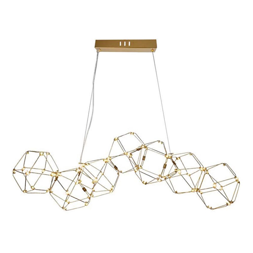 LED ljuskrona med textilsladd LED/28W/230V 3000K guld
