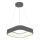 LED ljuskrona med textilsladd LED/30W/230V 3000K 45x45 cm grå