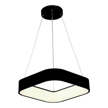LED ljuskrona med textilsladd LED/30W/230V 3000K 45x45 cm svart