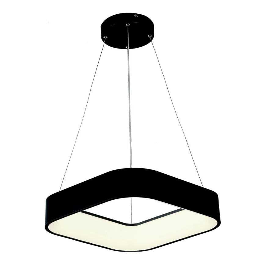 LED ljuskrona med textilsladd LED/30W/230V 3000K 45x45 cm svart