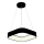 LED ljuskrona med textilsladd LED/30W/230V 3000K 45x45 cm svart