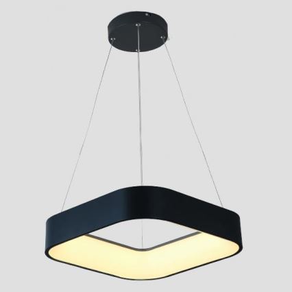 LED ljuskrona med textilsladd LED/30W/230V 3000K 45x45 cm svart