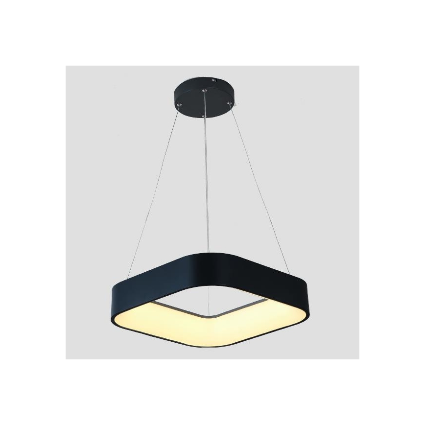 LED ljuskrona med textilsladd LED/30W/230V 3000K 45x45 cm svart