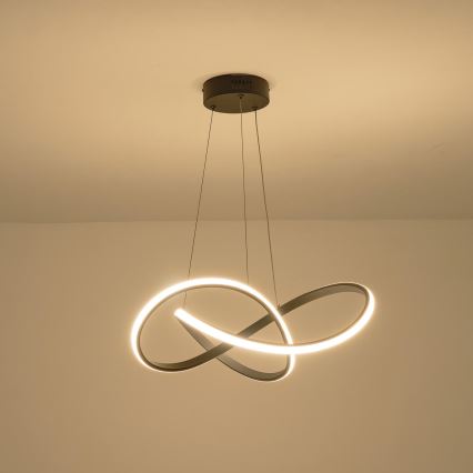 LED ljuskrona med textilsladd LED/30W/230V 3000K