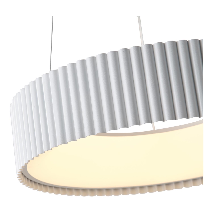 LED ljuskrona med textilsladd LED/30W/230V 3000K vit