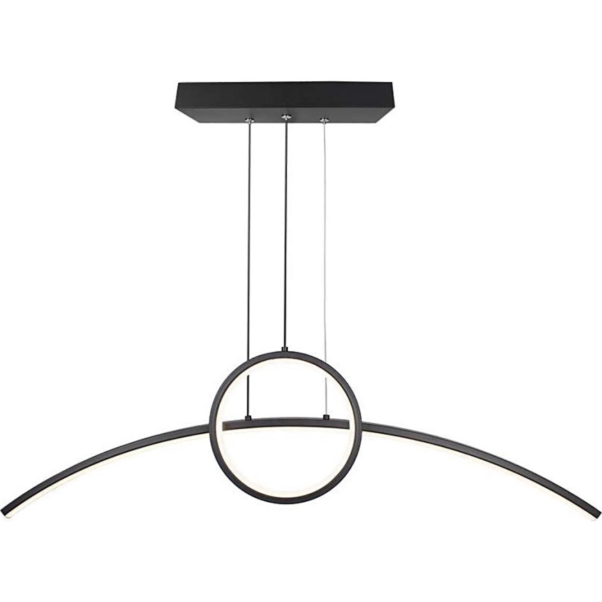 LED ljuskrona med textilsladd LED/30W/230V 4000K 88 cm svart