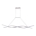 LED ljuskrona med textilsladd LED/30W/230V 4000K vit