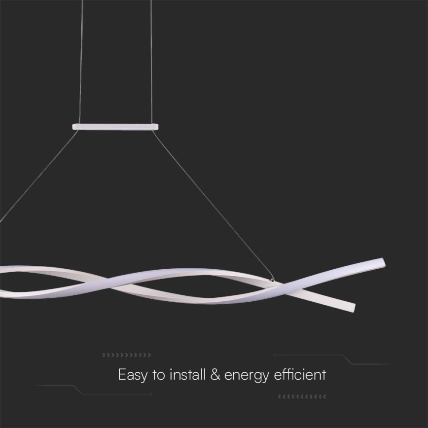 LED ljuskrona med textilsladd LED/30W/230V 4000K vit