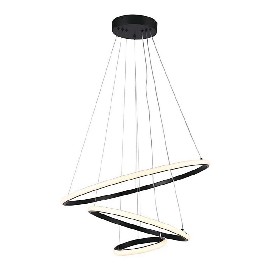 LED ljuskrona med textilsladd LED/32W/230V 3000K svart