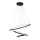LED ljuskrona med textilsladd LED/32W/230V 3000K svart