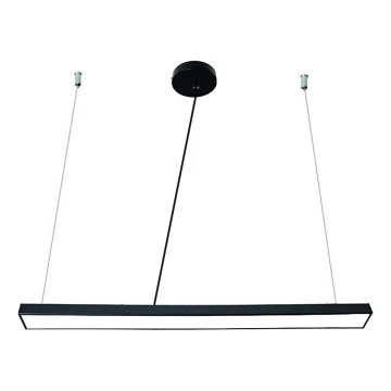 LED ljuskrona med textilsladd LED/32W/230V 4000K diameter 120 cm svart