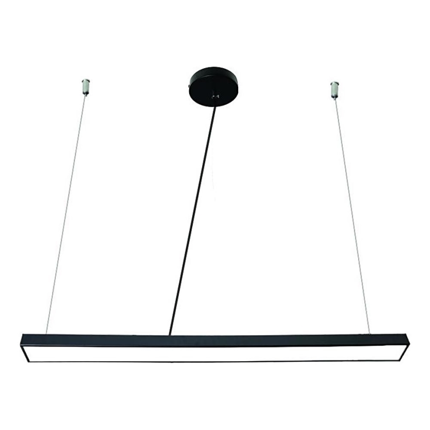 LED ljuskrona med textilsladd LED/32W/230V 4000K diameter 120 cm svart
