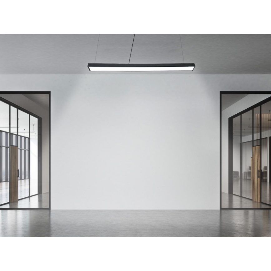 LED ljuskrona med textilsladd LED/32W/230V 4000K diameter 120 cm svart