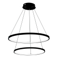 LED ljuskrona med textilsladd LED/37W/230V 3000K svart
