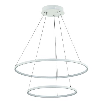 LED ljuskrona med textilsladd LED/37W/230V 3000K vit