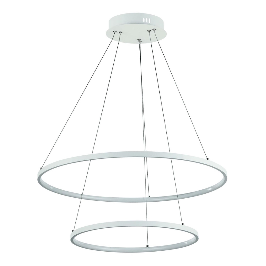 LED ljuskrona med textilsladd LED/37W/230V 3000K vit
