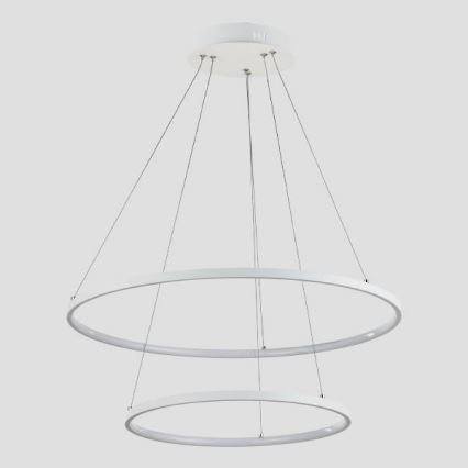 LED ljuskrona med textilsladd LED/37W/230V 3000K vit