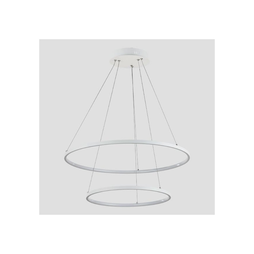 LED ljuskrona med textilsladd LED/37W/230V 3000K vit