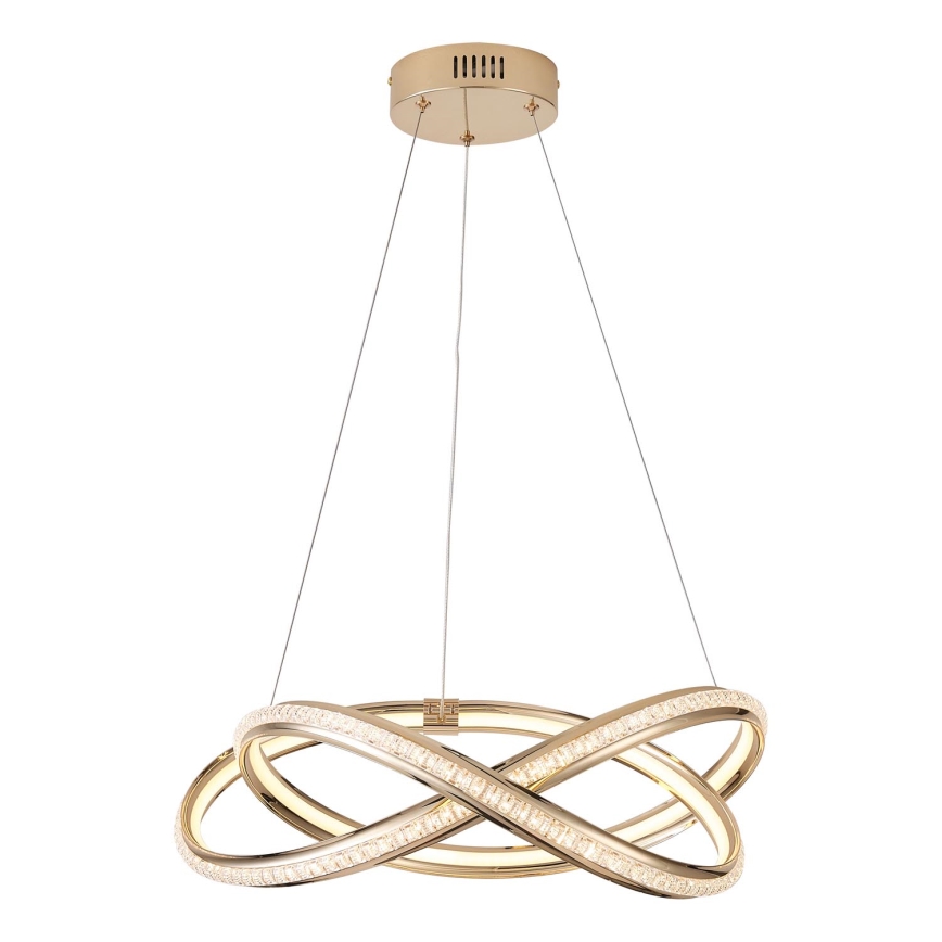 LED ljuskrona med textilsladd LED/38W/230V 3000K 50x120 cm