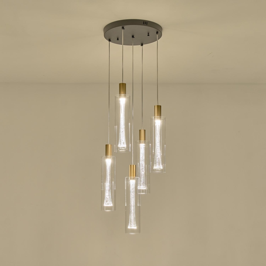LED ljuskrona med textilsladd LED/38W/230V 3000K