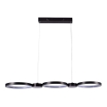 LED ljuskrona med textilsladd LED/38W/230V 3000K svart
