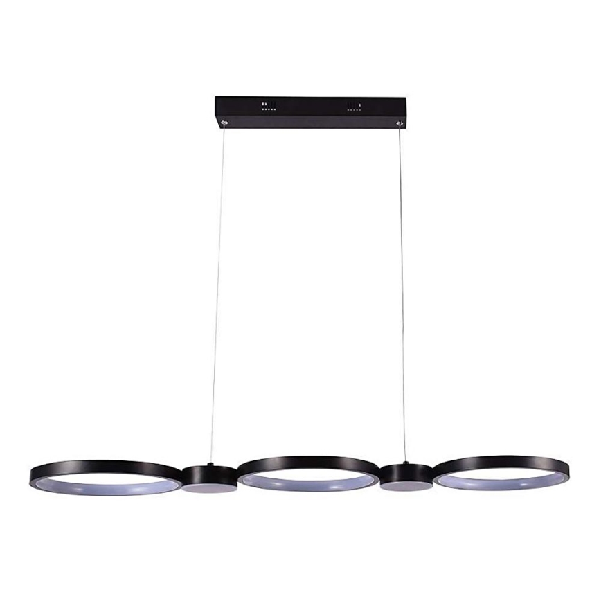LED ljuskrona med textilsladd LED/38W/230V 4000K svart