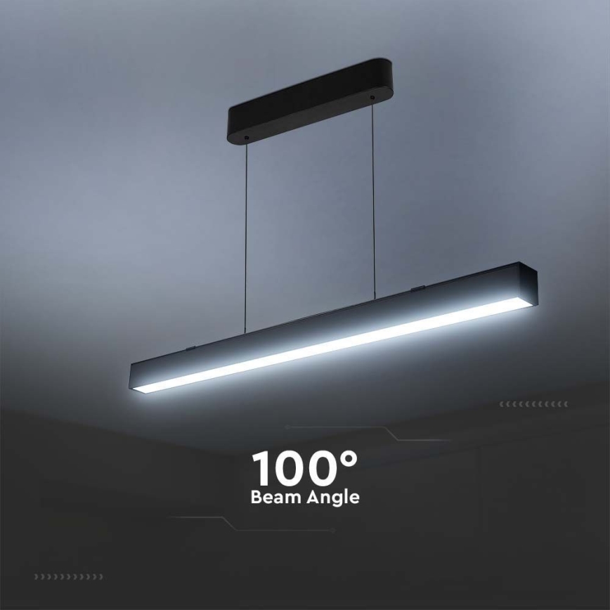 LED ljuskrona med textilsladd LED/40W/230V 3000/4000/6400K svart