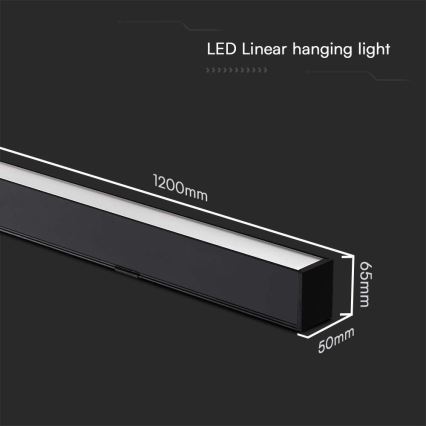 LED ljuskrona med textilsladd LED/40W/230V 3000/4000/6400K svart