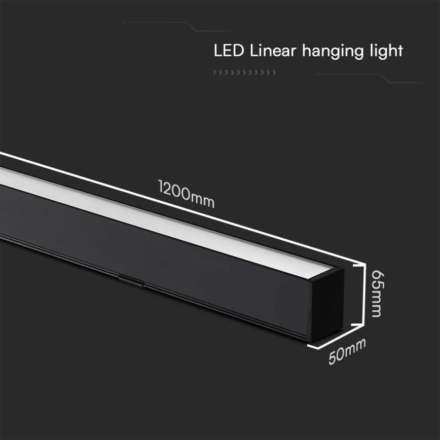 LED ljuskrona med textilsladd LED/40W/230V 3000/4000/6400K svart