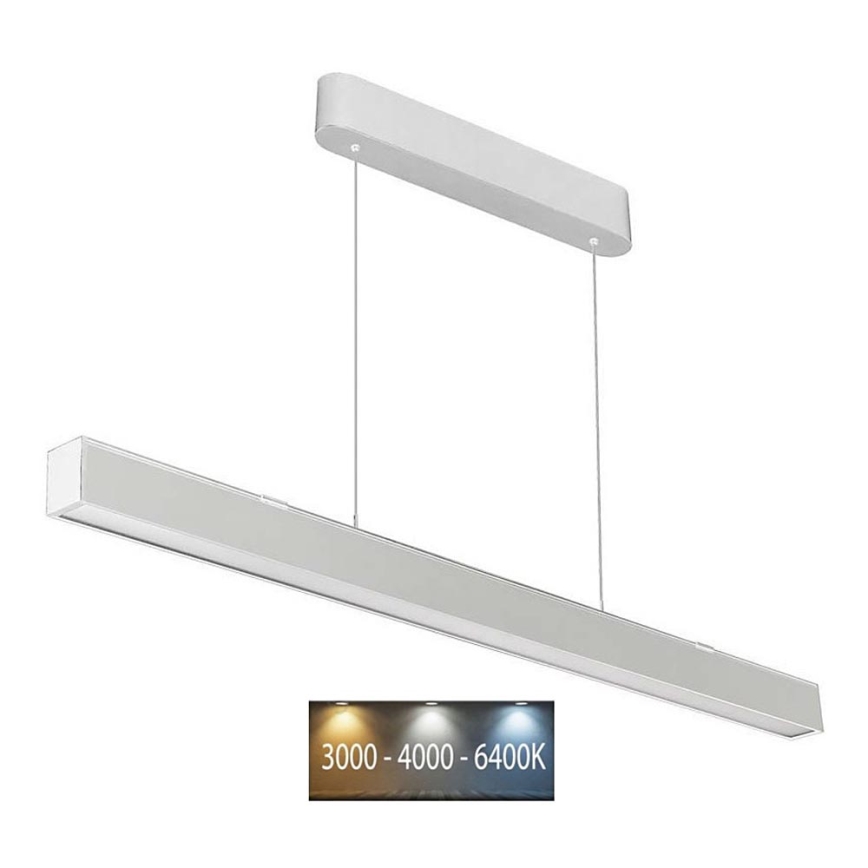 LED ljuskrona med textilsladd LED/40W/230V 3000/4000/6400K vit