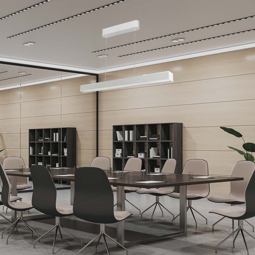 LED ljuskrona med textilsladd LED/40W/230V 3000/4000/6400K vit