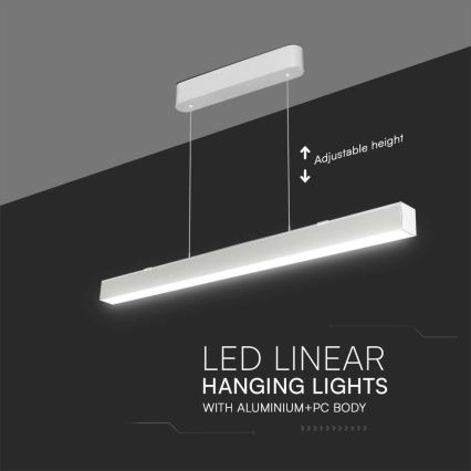LED ljuskrona med textilsladd LED/40W/230V 3000/4000/6400K vit