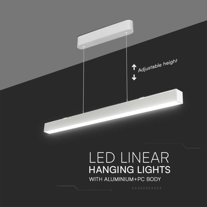 LED ljuskrona med textilsladd LED/40W/230V 3000/4000/6400K vit