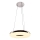 LED ljuskrona med textilsladd LED/40W/230V 3000K diameter 40 cm skinande krom