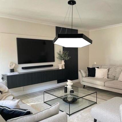 LED ljuskrona med textilsladd LED/40W/230V 4000K diameter 60 cm