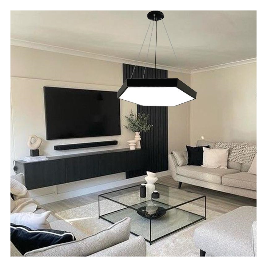 LED ljuskrona med textilsladd LED/40W/230V 4000K diameter 60 cm