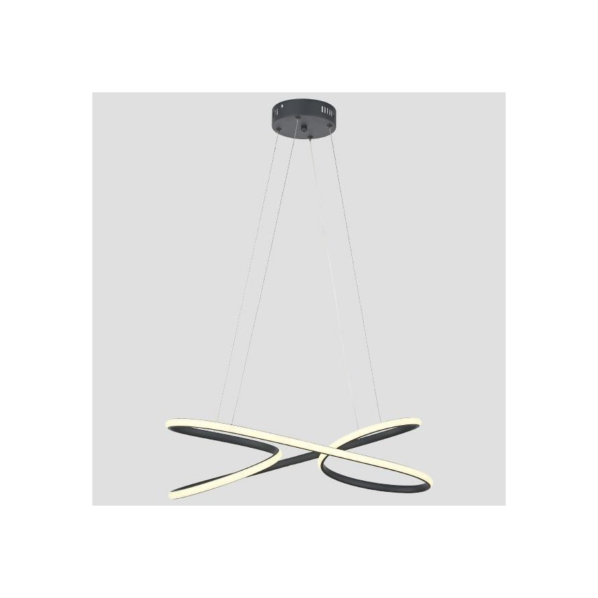 LED ljuskrona med textilsladd LED/40W/230V 4000K svart
