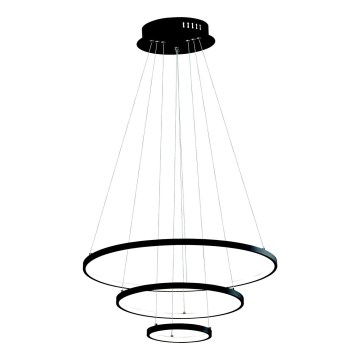 LED ljuskrona med textilsladd LED/42W/230V 3000K svart