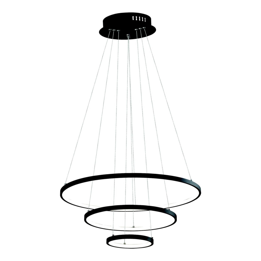 LED ljuskrona med textilsladd LED/42W/230V 3000K svart