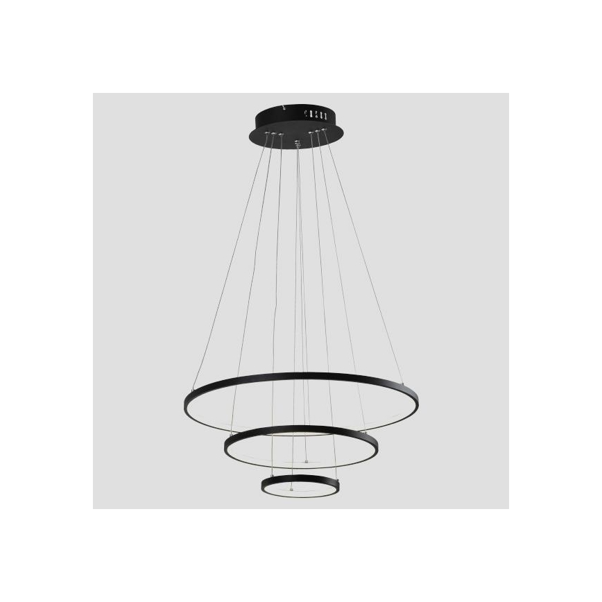 LED ljuskrona med textilsladd LED/42W/230V 3000K svart