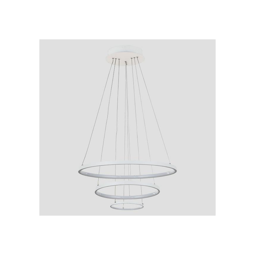 LED ljuskrona med textilsladd LED/42W/230V 3000K vit