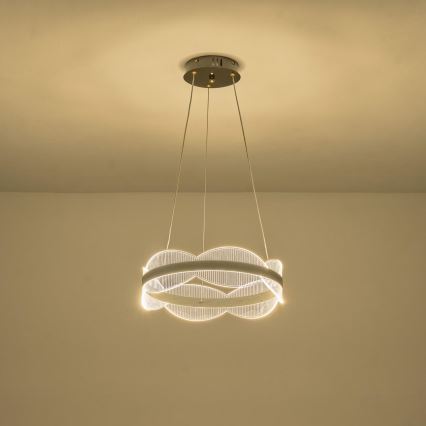 LED ljuskrona med textilsladd LED/48W/230V 3000K